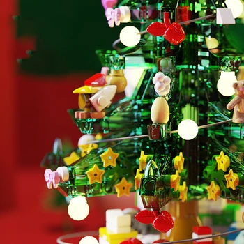 Vianočné Stavebné Bloky Hračka Santa Claus Vianočný Strom Hudba Deti, Vzdelávacie Hračky Darček Domov Pridať Festivalu Atmosféra Ornament