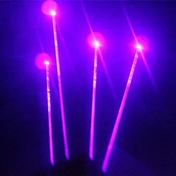 Fialový Laser Rukavice S 4pcs 405nm purpurový Laser,LED Fáze Svietiace Rukavice Pre DJ Club/Strana Zobraziť Fialová s palm svetlo