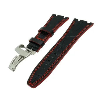 Kvalitné originálne kožené watchband 28mm hnedý náramok nahradenie kožené hodinky remienok pre mužov pre AP Zadarmo skrutka