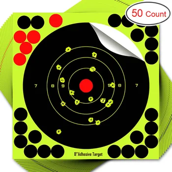 50pcs Listy Streľba Ciele Papier Drmolit Nálepky Strieľať Multi-Bullseye Cvičenia Príslušenstvo Dart Zamerané Nálepky