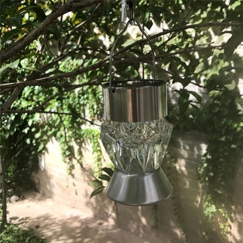 Nové Solárne Závesné Svetlo, Vonkajšie Vodotesný LED Diamond Stĺpec Stropné Svietidlo 7 farieb Záhrada Dvore Park Krajina Dekorácie