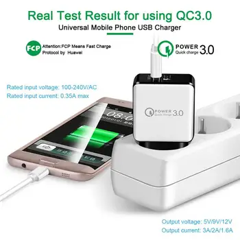 QC3.0 USB Nabíjačka Mobilného Telefónu Nabíjačku Rýchle Nabíjanie Rýchle Nabíjanie EÚ a USA Zapojte Adaptér Stenu USB Nabíjačka Pre IPhone Samsung Xiao