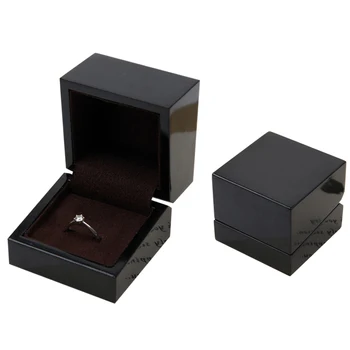 Drevené Krúžok Šperky Organizátor Krabice a Obaly Svadobné Luxusné Prívesok Držiak na Šperky Zobraziť Darček Prípade