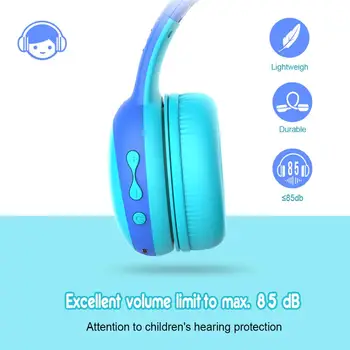 Mačka Ucho Bluetooth 5.0 Slúchadlá Dievčatá, Deti Roztomilý Headset 3,5 mm Jack S Mic Bezdrôtové Slúchadlá Skladacia Nastaviteľné Slúchadlá
