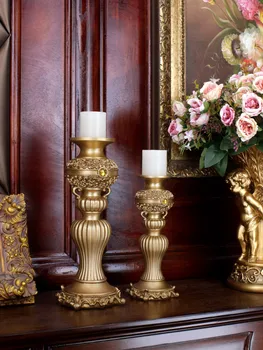 Európy Vintage Gold Luxusné svietniky Romantická Svadba, Kreatívny Dizajn, Ozdoby Faroles Decoracion Domáce Dekorácie EC50ZT