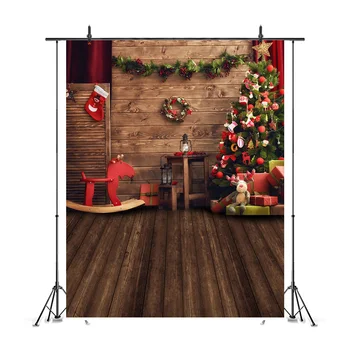 Vianočné pozadia na fotenie drevená podlaha deti portrét kulisu pre photo booth studio Veselé Vianoce zázemia