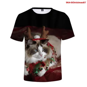 3D Top-Tees Fashion T-Shirt O-Neck Tričko z 90. rokov Harajuku Hip-Hop Vtipné Mačku, Psa Vytlačené T Shirt 2020 Ženy Oblečenie Módne Letné