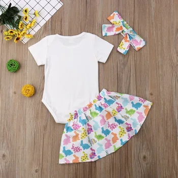 Moja 1. Veľkonočné Novorodenca Dievča letné oblečenie set sa Romper Jumpsuit Tutu Sukne Oblečenie pre novorodenca oblečenie detí dieťa