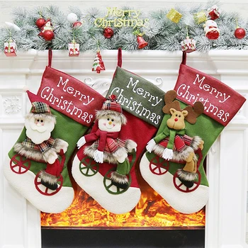 Nový Rok 2021 Darčeky Taška Vianočná Pančucha Noel Vianočné Dekorácie Pre Domov Navidad Ponožky Vianočný Strom Dekorácie Natal Dekor