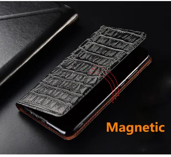 Krokodíl Zrna Pravej Kože Magnetické Mobilný Telefón Prípade Card Puzdro Na Huawei Honor V30 Pro/Huawei Honor V30 Telefón Taška