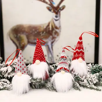 Kreatívne 4Pcs/Set Anonymný Bábiky Santa Prívesok Holiday Home Party Dekorácie Dodávky Vianočné Ozdoby