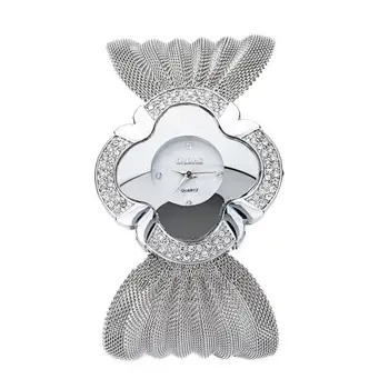 Móda Rozprávkové Lady Diamond Náramok Hodiniek Zrkadlo Luxusné Quartz Hodinky hodinky ženy, luxusné nerezové relojes para mujer #E