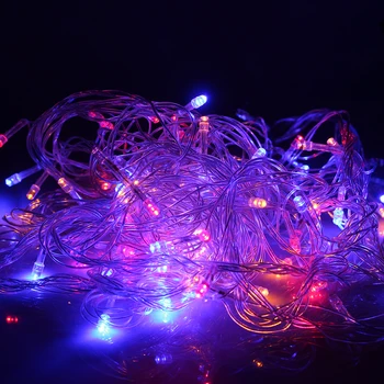 1 kus 50 LED 10 M led Reťazec Svetlo vnútorné vonkajšie vianočné dekorácie pre Dovolenku Strany Svadobné led vianočné osvetlenie US/EU/AU/UK