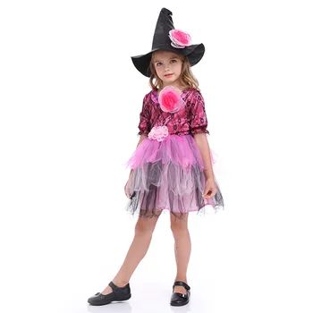 Halloween detský Kostým Dievčatá Oblečenie Malé Čarodejnice Princezná Šaty, Oblek Dievča Maškaráda Kostým Anime Príslušenstvo Cn(pôvodu)