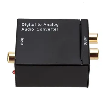 5V Digitálneho na Analógový Audio Prevodník Adaptér Optického Vlákna Koaxiálny Toslink SPDIF RCA Pre TV Set-top Boxy, DVD, Zosilňovač
