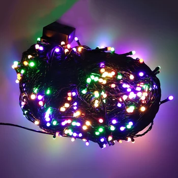 Čierny Vodič Vianočné String Svetlá 10M 50M 100M Led Reťazec Víla Svetlo 8 Režimov Vianočné Girlandy Svetlo Pre Svadobné Party Dovolenku