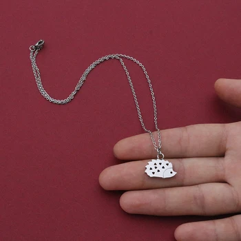 10pcs rozkošný malinký ježko náhrdelník minimálne ježko Bridesmaid Darček roztomilý ježko z nerezovej ocele s príveskom zvierat šperky
