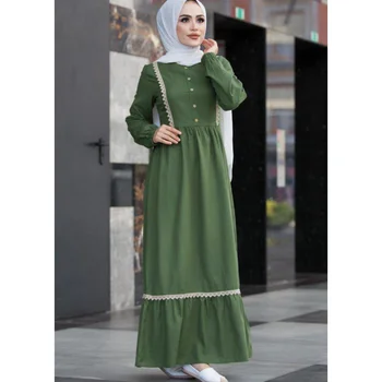 Dlhé Šaty Pre Ženy Moslimské Ženy Oblečenie s Dlhým Rukávom Šaty Športové Šaty Župan Femmes Európe Oblečenie Marocký jeseň Turecko