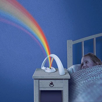 Rainbow Projektor Nočné Svetlo Farba LED Lampa Magic Romantické Nočné Svetlá Pre Detská Izba stolná Lampa Deti Darček Domáce Dekorácie
