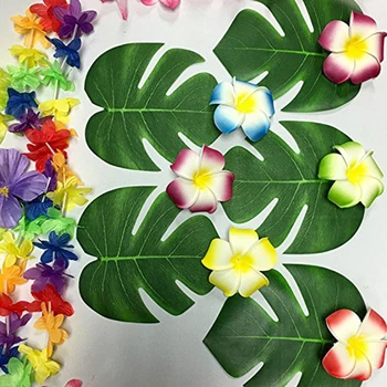 12pcs Umelá Tropická Palmové Listy na Havaji Luau Party Dekorácie Pláži Tému Svadobný Stôl Dekorácie, Doplnky