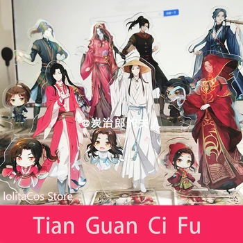 Tian Guan Ci Fu Hua Cheng Xie Lian Cartoon Akryl obojstranný Stojan Obrázok Zobrazovaný Model Doska Stola Dekor Hračka Cosplay 16 cm