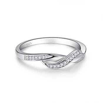 925 Sterling Silver Crystal Infinity Krúžok Charms Najlepší Priateľ Dar Nekonečnej Lásky Symbolom Módy Prstene Pre Ženy anel feminino