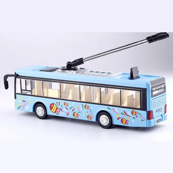 Deti Hračky Zliatiny Poznávacie Autobusové Model 1/32 Vozíka Autobus Diecast Električkou, Autobusom Vozidiel Hračka Auto s Light & Sound Zbierky