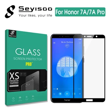 Originálne Seyisoo Vysoko Citlivý Black Úplné Pokrytie Screen Protector Tvrdeného Skla Pre Huawei Honor 7A Česť 7A Pro Film
