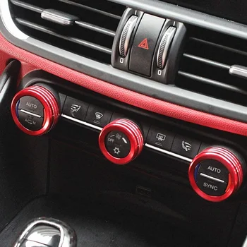 Vhodné na Alfa Romeo Giulia Stelvio-2020 Interiérové Doplnky Interiéru Vozidla Výbava klimatizácia Gombík Kryt