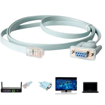 Zeadow 9 Pin DB9 COM Sériové RS232 Na RJ45 Cat5 Ethernet LAN Kábla Konzoly Prepínača Linka Pre Routery