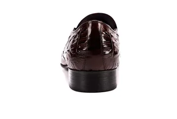 QYFCIOUFU 2019 Nové Mužov formálne topánky Originálne Kožené talianske luxusné Mužské Šaty, Svadobné Topánky Kancelárie Strany Oxford krokodílie topánky