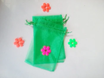 1000pcs Tráva zelená organza darčekové tašky 25x35cm strany tašky pre ženy udalosť st Šnúrkou taška Šperky Zobraziť Taška diy príslušenstvo