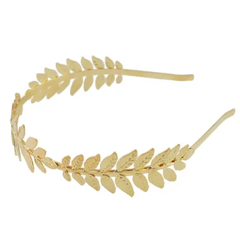 Vintage Gold Leaf Vlasy Pásma Západných Módne Svadobné Hlavový Most Pre Ženy, Dievčatá Zlaté Kovové Koruny Nevesta Vlasy Príslušenstvo Headdress