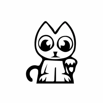 YOJA 19.4X23.7 CM Kreslených Mačka Wc Nálepky na Stenu Odtlačkový Osobnosti Spálňa Domáce Dekorácie T5-0174