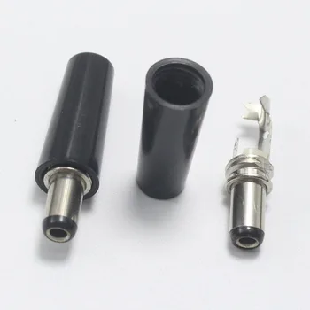 1pcs New Black 5.5*2,5 mm DC Napájací Konektor ABS 5,5 mm x 2.5 mm Muž Konektory Konektor DIY Opravy Jack Adaptér 9mm Krátky Typ