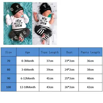 3ks Dieťa Novorodenca Chlapec Romper+Nohavice Oblečenie, Oblečenie Kombinézu Playsuit 0-18 M