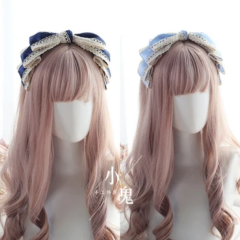 Multi Farebné Univerzálne pokrývku hlavy Japonský Sladké Čipky KC Hlavu Hoop Denne Elegantné Ženy motýlik hlavový most Lolita Cosplay hairband