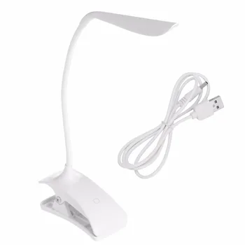 Stmievateľné Clip-On USB Nabíjateľné Dotykový Snímač 14 Led Svetla na Čítanie, Stolná Lampa