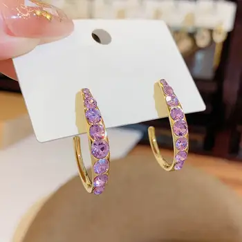 Kórejský Crystal Módne Náušnice Pre Ženy 2020 Nové Šperky Jemné Geometrické C Tvarované Earings Veľkoobchod