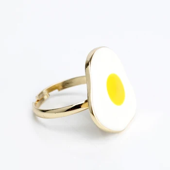 Dongsheng Módne Šperky Roztomilý Vajcia Omeleta Tvarované Krúžky pre Ženy, Dievčatá Príslušenstvo Žena Krúžok Darčeky -25