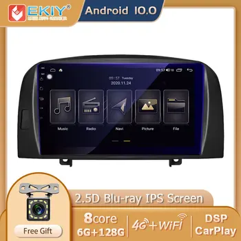 EKIY Blu-ray IPS DSP 6 G+128G Android 10 Pre HYUNDAI SONATA NF 2004-2008 Auto Rádio Multimediálny Prehrávač Videa GPS Navi Stereo DVD HU