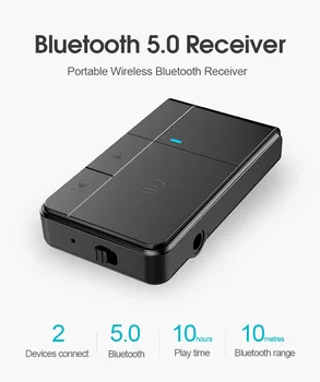 Bluetooth Audio Recevier 3.5 MM AUX Jack do Auta Podporu APTX Pre Auta, Slúchadlá, Reproduktory Wireless Music Adaptér S Mic