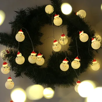 Vianočné LED Víla Reťazce Svetlá Santa Doložka Vnútorné Vonkajšie Dekoratívne Lampy HB88
