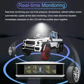 CAREUD TPMS U8T Bezdrôtový Sledovanie Tlaku v Pneumatikách Systém Pre Auto Pickup Truck Reálnom čase Alarmu Tlaku, Teploty, LCD Displej