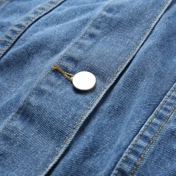 Jeseň a v Zime Teplý Džínsy kabát Žien Singel svojim Modrá Denim Jacket Vintage Dlhý Rukáv Voľné Cardigan High Street manteau