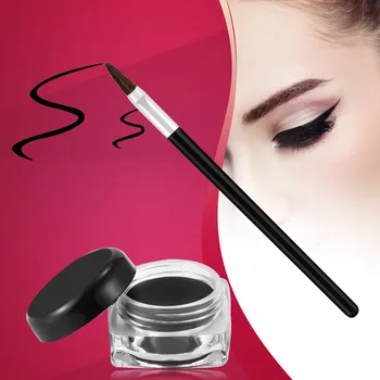 1Set Profesionálne Čierne Očné linky, Gél, Krém Populárne Nepremokavé Eye Liner Gél S Eye Liner Kefa Ženy Eye Kozmetika make-up Nástroj