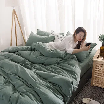 Domov-claroom Pure Color posteľná bielizeň Nastaviť Jednoduché posteľná bielizeň nordic Perinu Set Prikrývka kryt kráľovná kráľ DS66#
