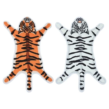 Kreatívne Tiger Tvarované Koberec Krava Leoparda, Tigra Vytlačené Polyester Non-Slip protišmykových Mat Zviera Tlače Koberec 54.5x82CM