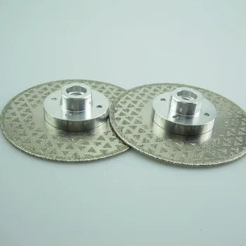 2 Ks/set 4.5 palcový 115 mm elektrolyticky pokrývajú diamantovými Čepeľ na Rezanie Disk s M14 Príruba pre Rezanie Kameňa, Mramoru