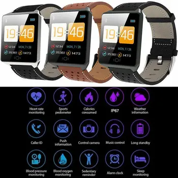 CK19 Smart Hodinky Vodotesný IP67 Smart Kapela Bluetooth Krokomer Heart Rate Monitor Farebný Displej Reloj Inteligentný Náramok